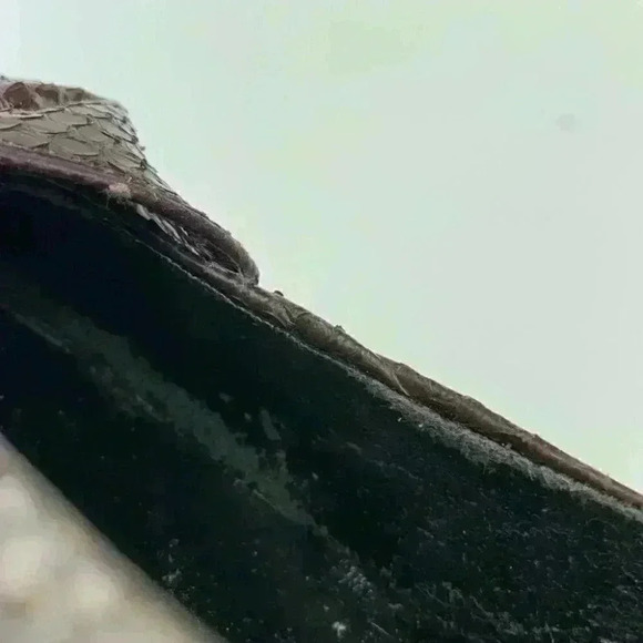 Canessa womens heels size 8 AA brown snakeskin bow vintage 80s - Picture 13 of 15